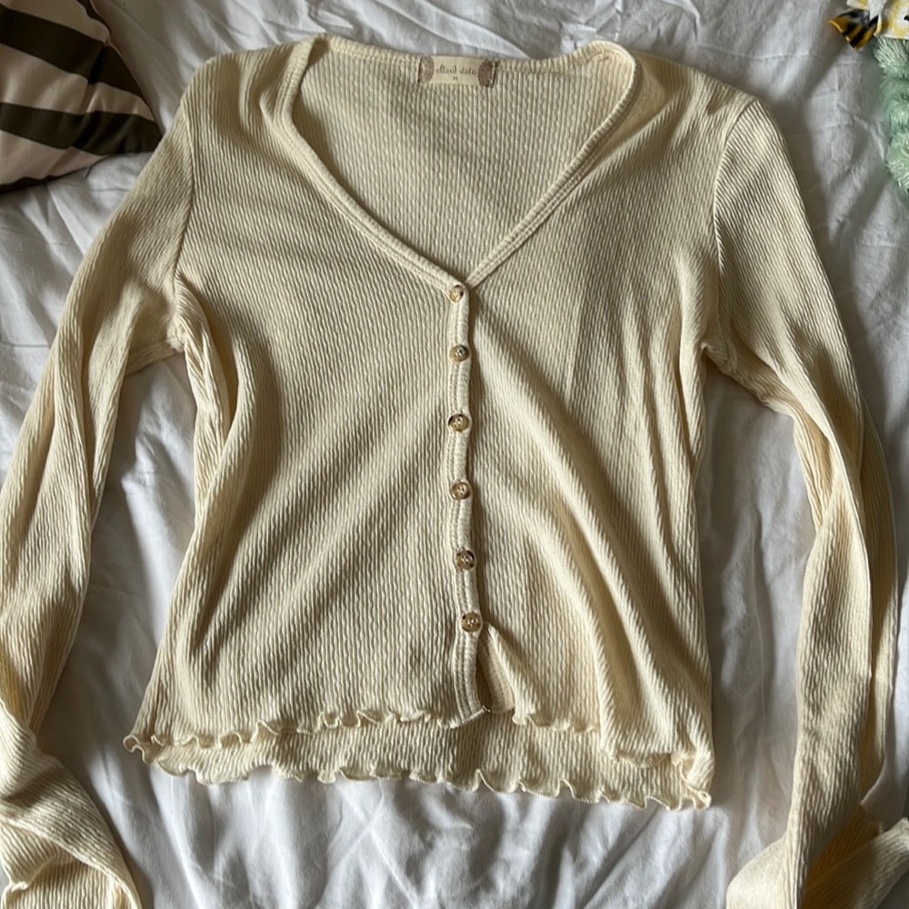 cream altard state top